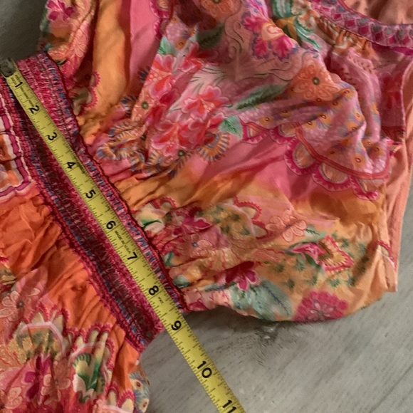 Hale Bob‎ Magnolia Maxi Dress size XS pink orange summer vacation travel party - Picture 6 of 10